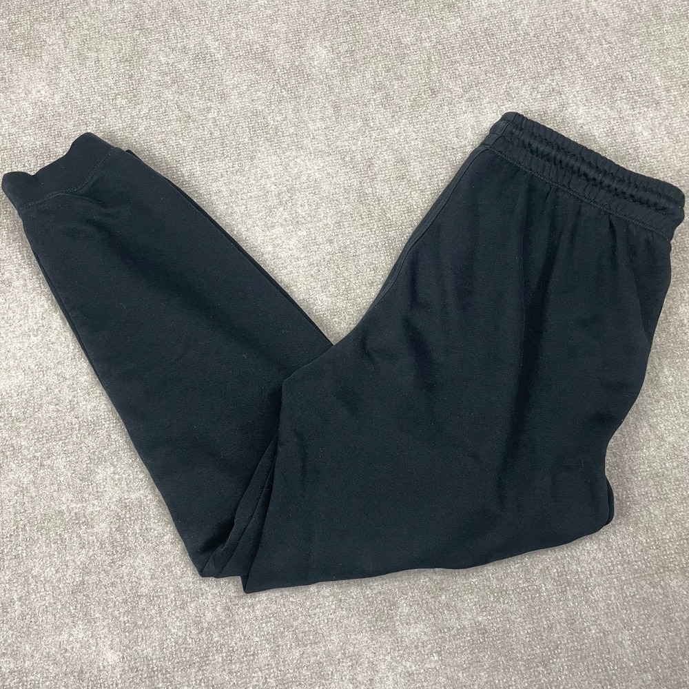 H&M Jogger Pants Womens Large Black Fleece Lined Pockets Drawstring Waist